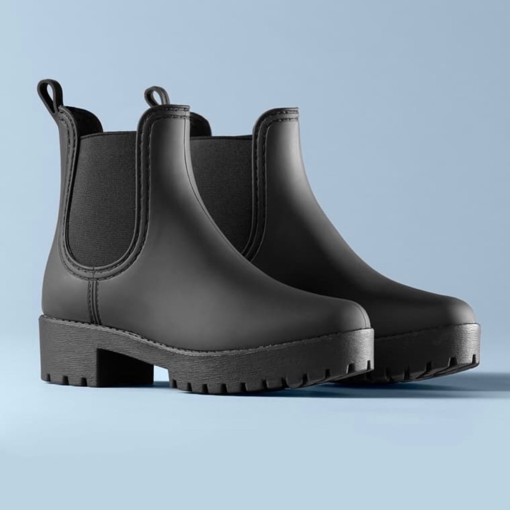 Jeffrey Campbell Matte Black Chelsea Rain Boot 9